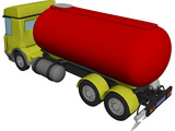 DAF Tanker Straight Truck 3D Model preview