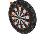 Dart Board with Darts 3D Model preview