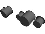 Dashboard Gauges 80 and 52mm 3D Model preview