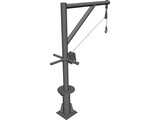 Davit Crane 1000 lbs 3D Model preview