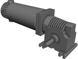 DC Gearmotor 3D Model preview