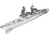 DD-963 Spruance Class Destroyer 3D Model