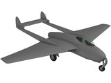De Havilland D.H. 100 Mk.50 Vampire 3D Model