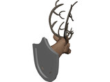 Deer on Wall 3D Model preview