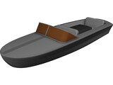 Delfin Fiber-Glass Boat 3D Model preview