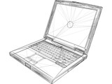 Dell Laptop Computer 3D Model