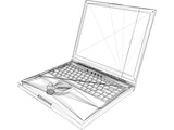 Dell Laptop Notebook 3D Model