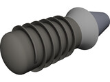 Dental Implant with Abutement 3D Model preview