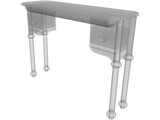Desk Antique 3D Model