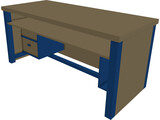 Desk School 3D Model preview