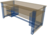 Desk School 3D Model