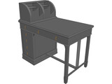 Desk Table 3D Model preview