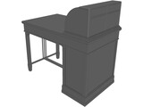 Desk Table 3D Model