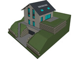 Detached House 3D Model preview