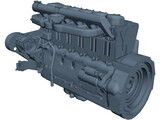 Deutz F6L914 Diesel Engine 3D Model preview
