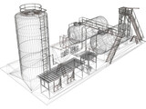 Diesel Pompstation 3D Model