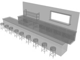 Diner Counter 3D Model