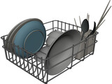 Dish Set 3D Model preview