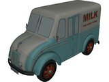 DivCo Milk Truck (1950) 3D Model preview