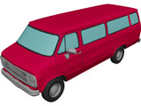 Dodge B350 Maxiwagon (1989) 3D Model preview