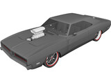 Dodge Charger Custom (1969) 3D Model preview