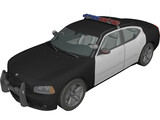 Dodge Charger Police Car (2007) 3D Model preview