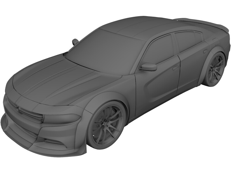 Dodge Charger RT Wide Body (2017) 3D Model