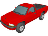 Dodge Dakota Sport Regular Cab V8 (1999) 3D Model preview