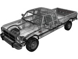 Dodge Ram Club Cab (1991) 3D Model