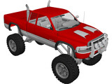 Dodge Ram Club Cab 4x4 3D Model preview