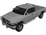 Dodge Ram Extended Cab (1996) 3D Model preview