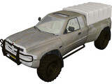 Dodge RAM Military Truck 3D Model preview