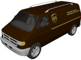 Dodge Ram Van (UPS) 3D Model preview