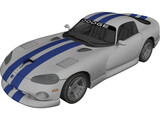 Dodge Viper GTS 3D Model preview