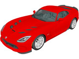 Dodge Viper SRT (2013) 3D Model preview