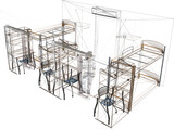 Dormitory Room 3D Model