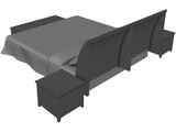 Double Bed 3D Model