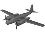Douglas A-26 Invader 3D Model preview