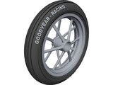 Dragster Front Wheel 3D Model preview