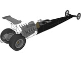 Dragster Rear Engine 3D Model