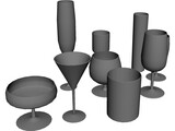 Drinking Glasses 3D Model preview
