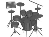 Drum Kit 3D Model