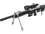 DSR-1 Sniper Rifle 3D Model preview
