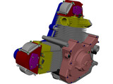 Ducati 900cc Air Cooled Engine 3D Model preview
