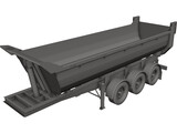 Dump Trailer 3D Model preview