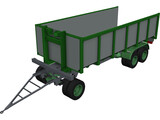 Dumpster Trailer 3D Model preview