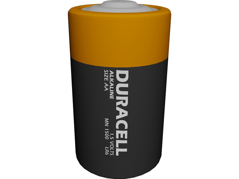 Duracell Battery 3D Model