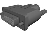 DVI-I Connector 3D Model preview