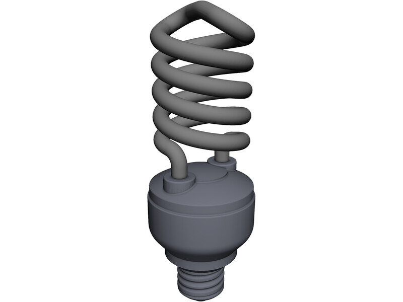 E27 Fluorescent Lamp 3D Model
