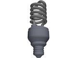 E27 Fluorescent Lamp 3D Model